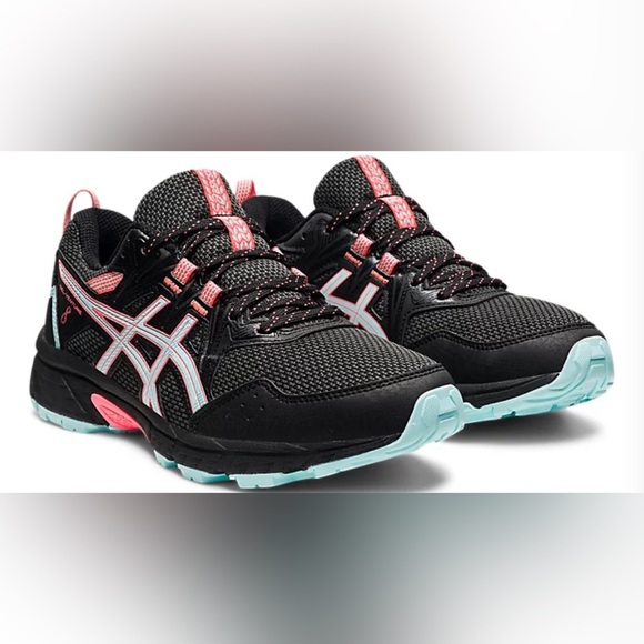 Asics Shoes - WOMENS ASICS GEL VENTURE 8 IN BLACK/CLEAR BLUE - 7